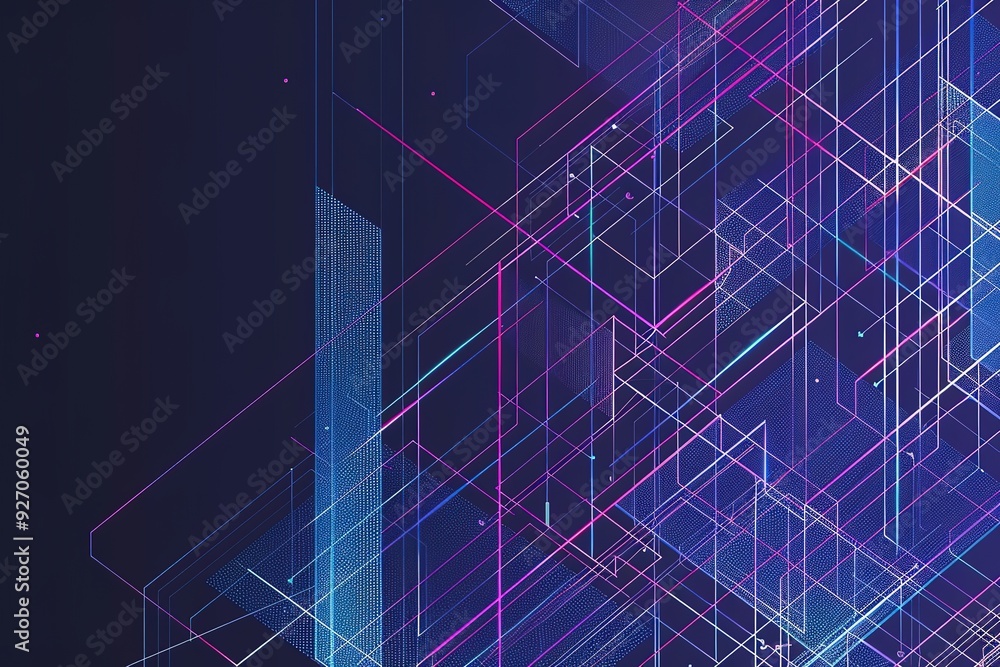 Poster a colorful abstract image with many lines and shapes