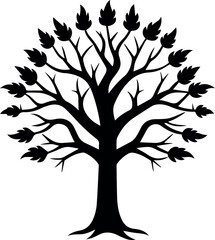 Obraz premium tree vector icon illustration