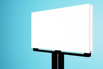 Obraz premium blank billboard on a sky 3d illustration