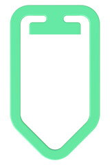 3D illustration of Paper Clip.