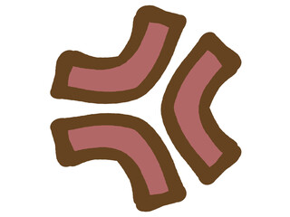 イライラ！落書き風ムカつきマークのイラスト素材