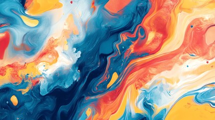 Abstract Swirling Colors