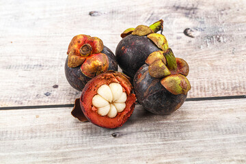 Sweet purple organic tropical mangosteen