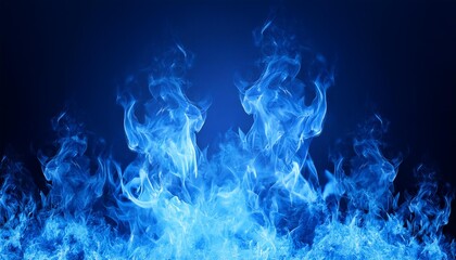 Obraz premium Fiery Blue Flames