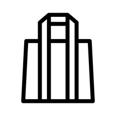 Shopping bag icon in thin line style vector illustration graphic design