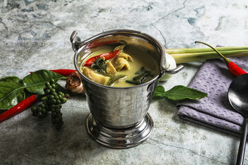 Thai green chicken curry with coconut
