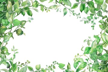 A vibrant green leaf frame, perfect for adding a natural touch to your design projects or photo collages.