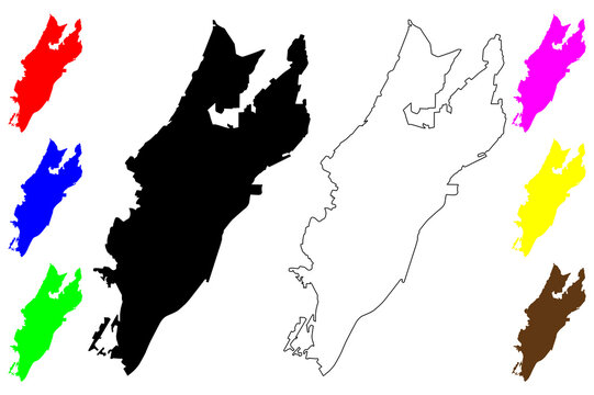 Yakutsk City (Russian Federation, Russia, Sakha Yakutia Republic) map vector illustration, scribble sketch City of Yakutsk map