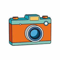 Camera isolated on white, camera vector illustration, camera vector art, camera silhouette, digital camera sameba vector icon, photo icon line art,eps