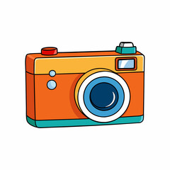 Camera isolated on white, camera vector illustration, camera vector art, camera silhouette, digital camera sameba vector icon, photo icon line art,eps
