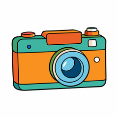 Camera isolated on white, camera vector illustration, camera vector art, camera silhouette, digital camera sameba vector icon, photo icon line art,eps