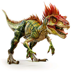 Fototapeta premium Dynamic Velociraptor in Motion