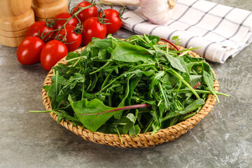 Arugula and spinach mix salad