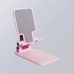 A stand for a smartphone on a white background, a stylish and convenient accessory for work and entertainment, providing comfort