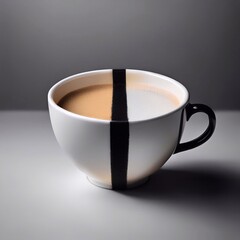 Cup of coffee, high quality photography, warm drink. Highly detailed. Minimalist. Mug filled.  Latte. Chocolate. Creamy Latte. Delicious and tasty. Original and unique. Calm and beautiful. 