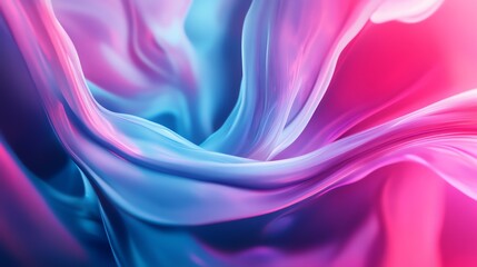 Obraz premium Abstract Blue and Pink Swirling Shapes