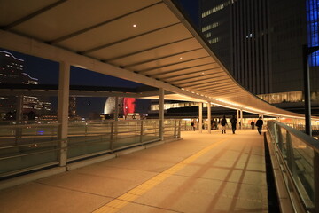 JR桜木町駅周辺の夜景　横浜