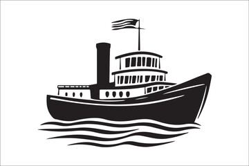 Obraz premium Stunning Ship Vector Silhouettes, Premium Ship Silhouette Vectors, Elegant Ship Vector Silhouettes, High-Quality Ship Silhouette Art, Beautiful Ship Vector Collection, Timeless Nautical Vector Art,