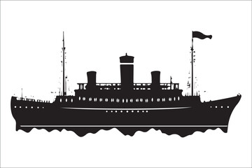Obraz premium Stunning Ship Vector Silhouettes, Premium Ship Silhouette Vectors, Elegant Ship Vector Silhouettes, High-Quality Ship Silhouette Art, Beautiful Ship Vector Collection, Timeless Nautical Vector Art,