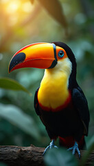 Naklejka premium toucan in the jungle