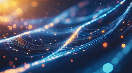 Obraz premium Abstract Blue and Orange Lightscape Background