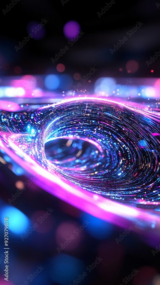 Aufkleber a mesmerizing swirl of vibrant colors and light, creating an abstract representation of cosmic energ