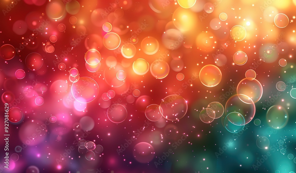 Poster a colorful background with many small circles