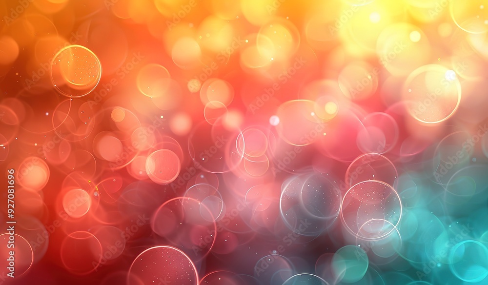 Poster a colorful background with many small circles