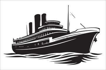 Obraz premium Stunning Ship Vector Silhouettes, Premium Ship Silhouette Vectors, Elegant Ship Vector Silhouettes, High-Quality Ship Silhouette Art, Beautiful Ship Vector Collection, Timeless Nautical Vector Art,