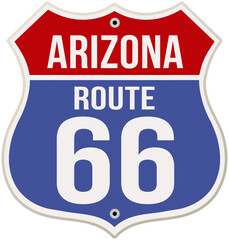 Arizona Route 66 road sign vector illustration