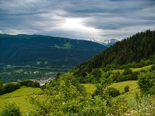 Fototapeta premium beautiful mountains landscape annd nature in svaneti georgia