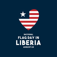 National Flag Day in Liberia. August 24. 