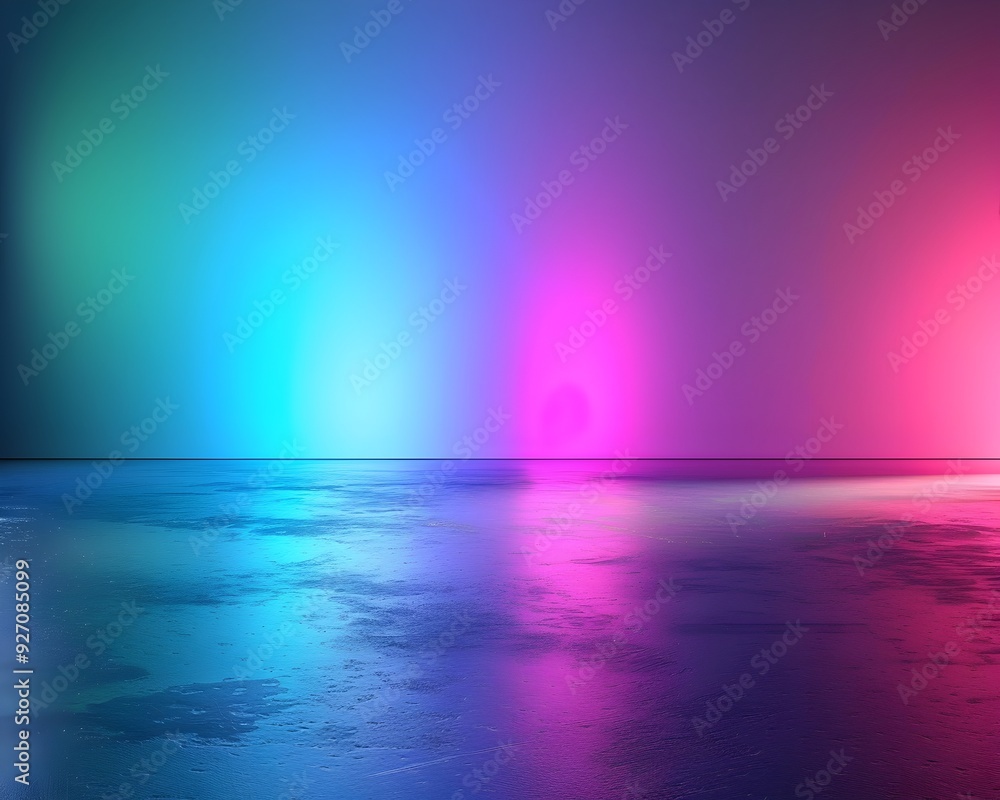 Poster vibrant neon gradient backdrop for tech product concepts and minimalist designs
