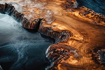 Wooden table top detail