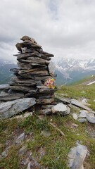 stones on the top of a mountain