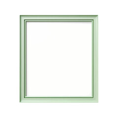 A simple, elegant, light green picture frame isolated on a black background.