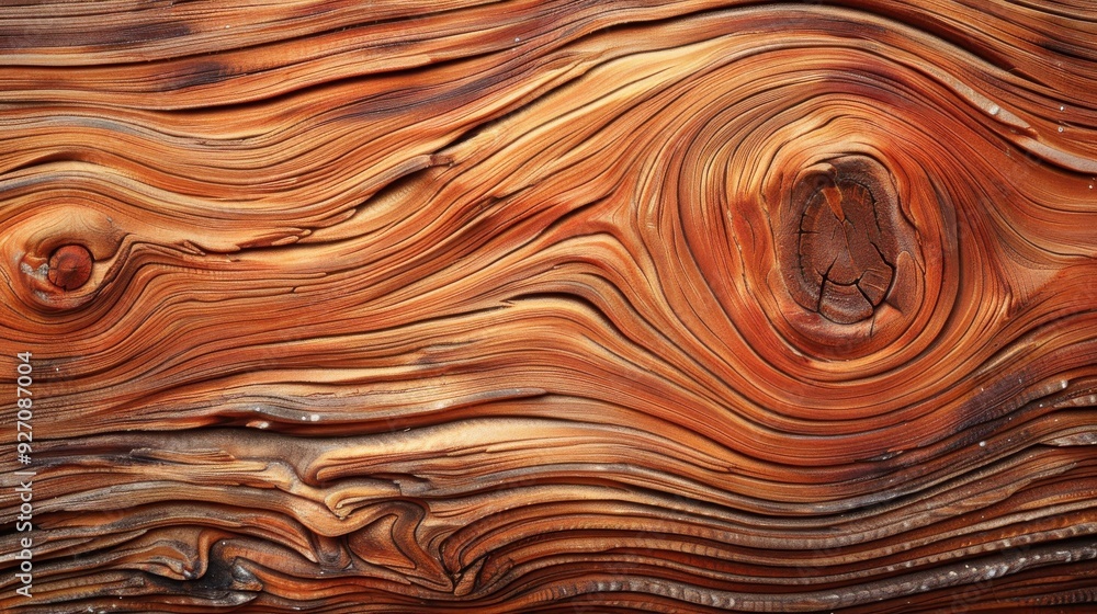 Poster the image showcases a close-up view of the bark of a redwood tree, revealing intricate grain pattern