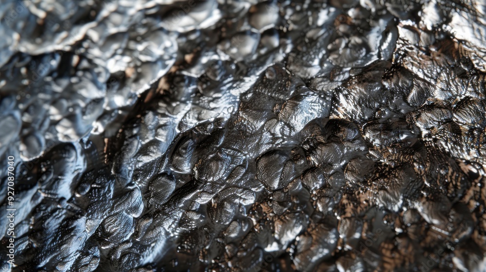 Poster a close-up image of a dark grey volcanic rock surface. the surface is covered in rough, uneven textu