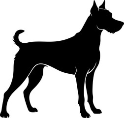 silhouette of a dog farm animal