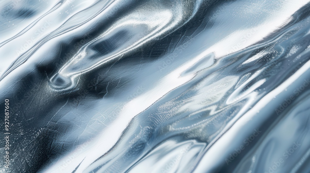 Leinwandbilder a close-up shot of a rippling water surface, reflecting light from the sky and casting an array of b