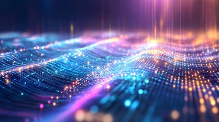 Abstract Blue and Purple Lights Background