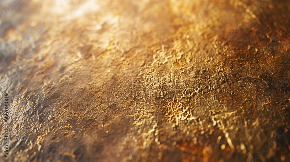 Poster the image is a close-up photograph of a textured gold surface, perhaps a piece of jewelry or a decor