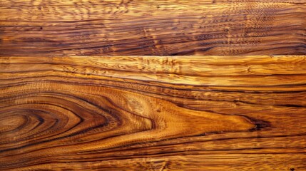 Obraz premium A close-up image showcasing the intricate grain patterns of a piece of wood, displaying rich brown hues and a natural, polished texture.