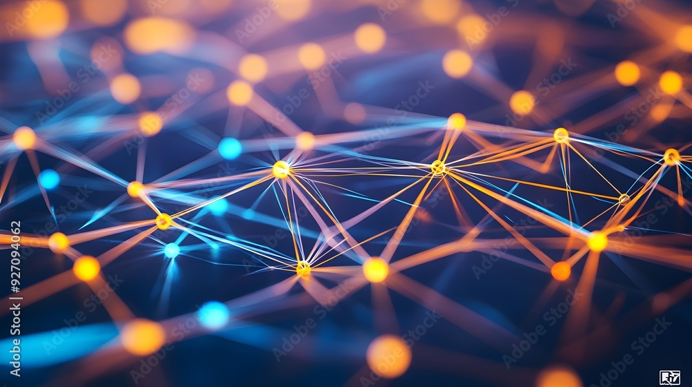 Poster abstract network connection background