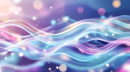 Abstract Wavy Background with Blurred Lights