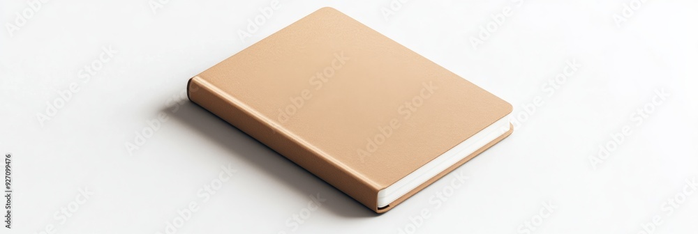 Poster 3d single icon of a simple notebook with minimal texture, showcasing a clean and organized design, i