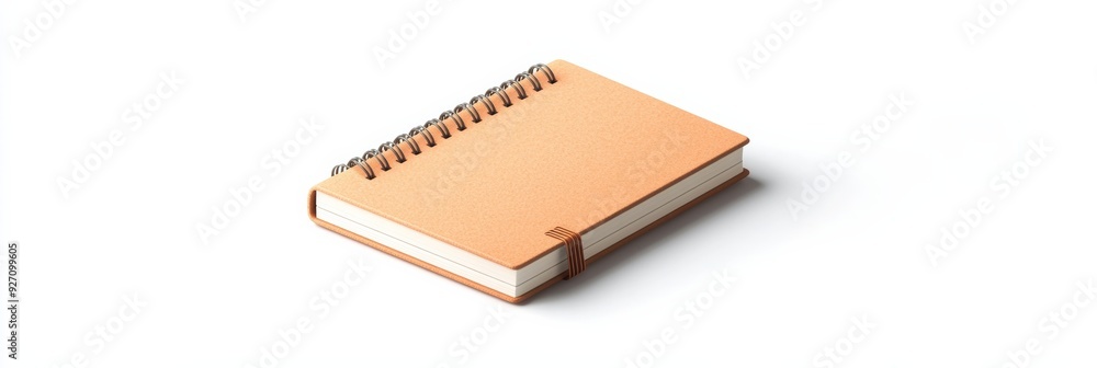 Poster 3d single icon of a simple notebook with minimal texture, showcasing a clean and organized design, i