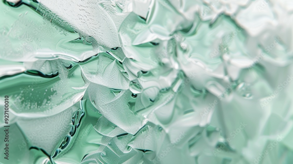 Aufkleber a close-up image of a textured surface, revealing the intricate patterns formed by green and white g