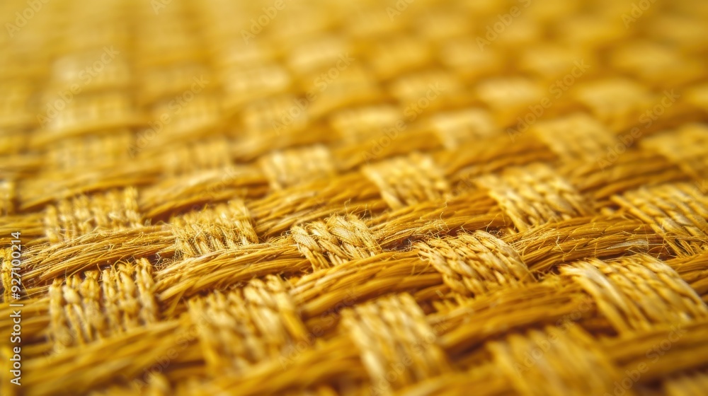 Aufkleber a close-up image of a woven material featuring a pattern of tightly woven natural fibers, with the s
