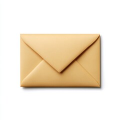 3D single icon of a simple envelope with a clean texture, representing communication and correspondence, ideal for office and personal use, isolated on a white background